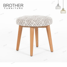 Nouvelles pattes en bois design pour tabouret rond ottoman Vintage